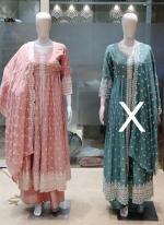 Chiffon Pink Party Wear Embroidery Work Readymade Salwar Suit